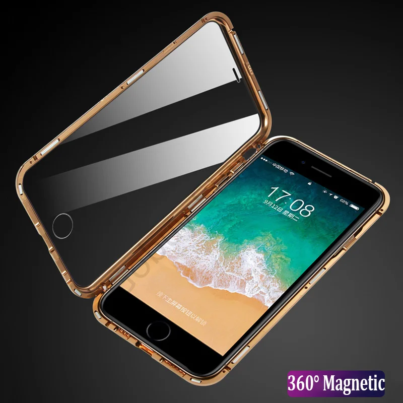 Стеклянный чехол для iPhone 11 Pro Max Магнитный с полной защитой 360 градусов