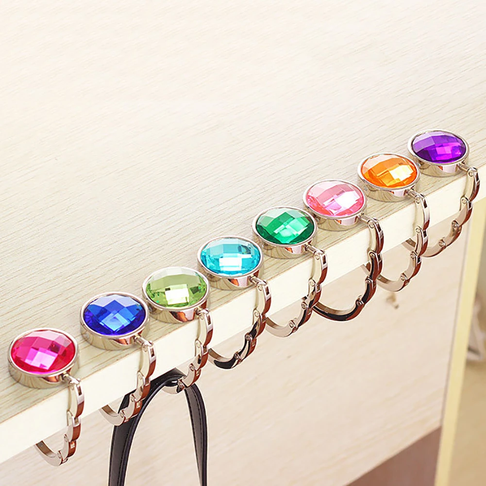 Портативная Сумочка складной держатель для вешалок крючки из кристаллического