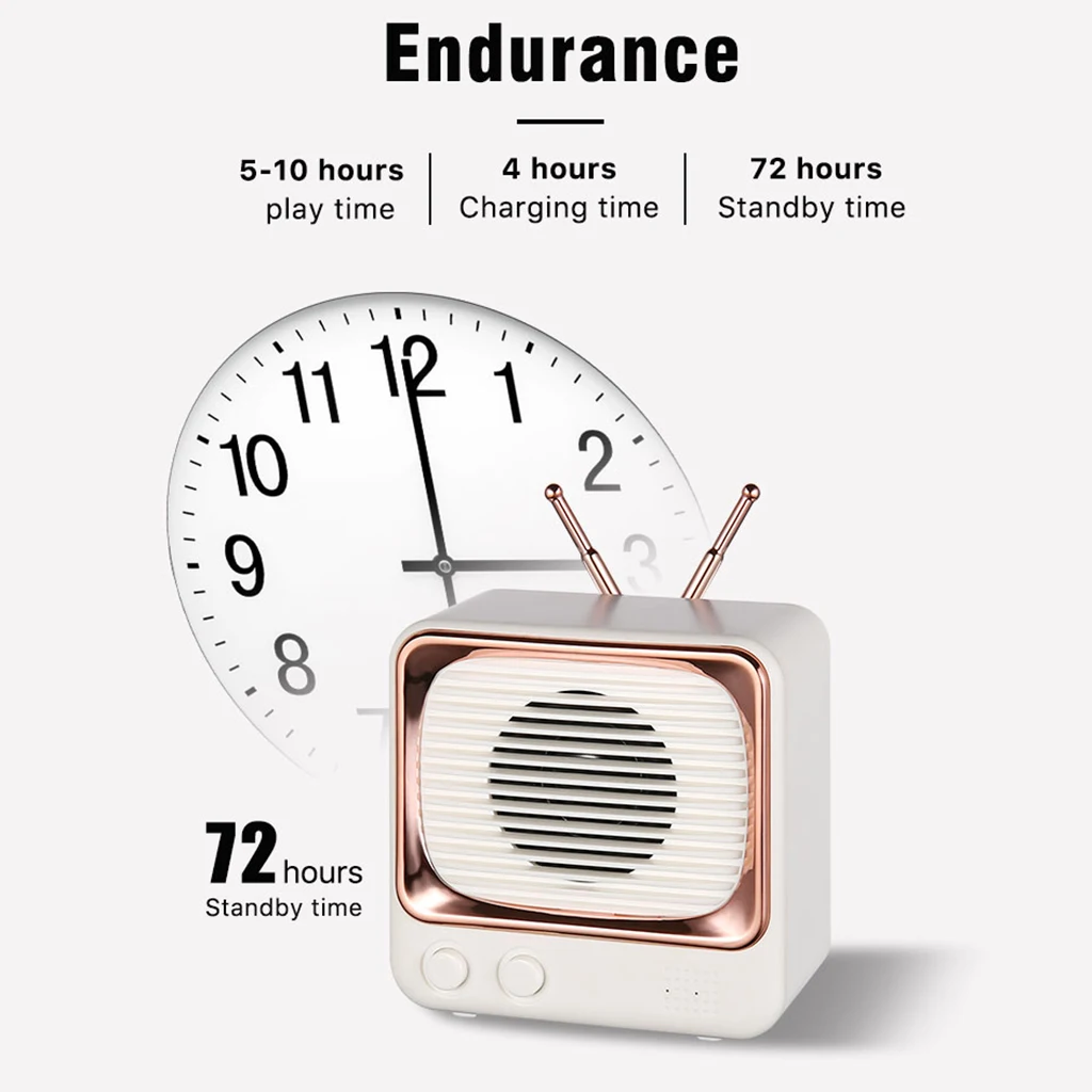 

Retro FM Radio Vintage Bluetooth Speaker 900mAh Battery Capacity with Best Sound Effects and Lovely Apperance