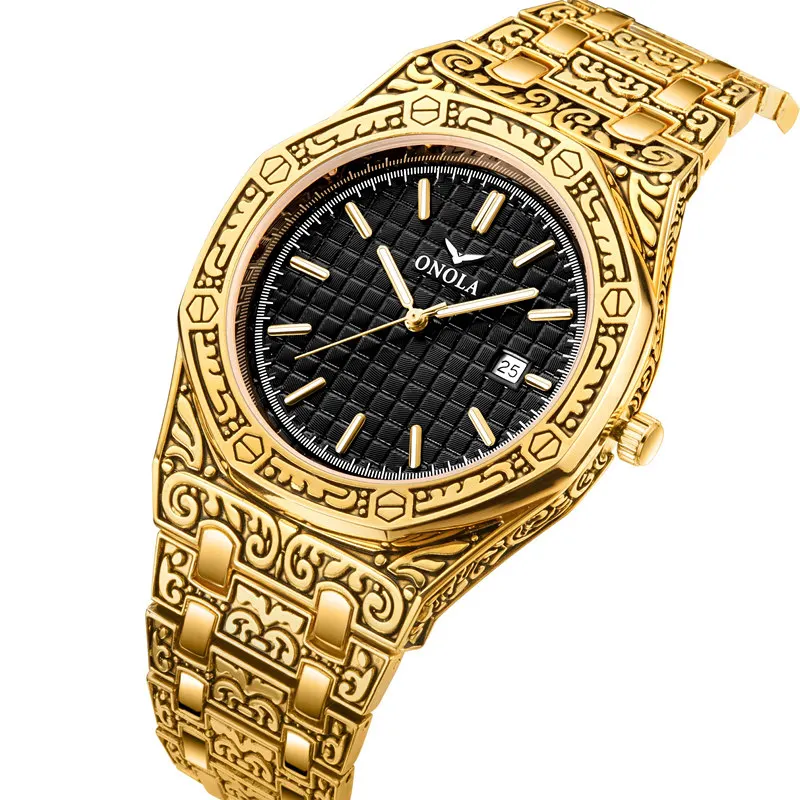Мужские винтажные часы ONOLA классические дизайнерские водонепроницаемые