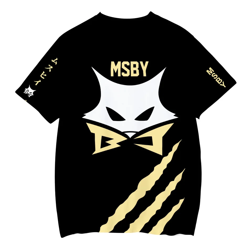 Haikyuu! Футболка для косплея MSBY Black Jackal Kiyoomi Sakusa Bokuto Koutarou atsumu Hinata Shoyo 3D печать модная