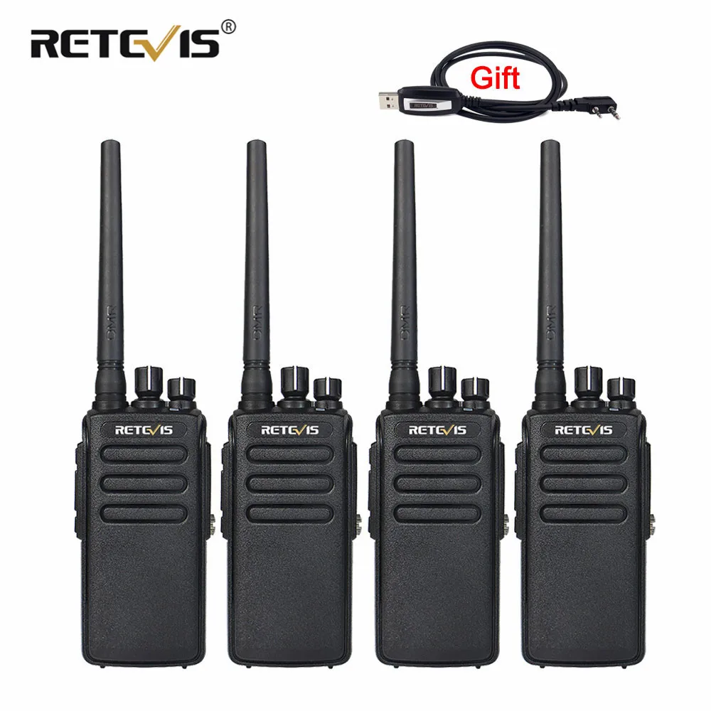 Высокая мощность 4 шт. DMR радио Retevis RT81 цифровая рация IP67 водонепроницаемый UHF зашифрованный цифровой/аналоговый радиоприемопередатчик