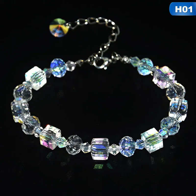 Необычный натуральный браслет с драгоценным камнем растягивающиеся бусины