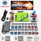Видео для 2 проигрывателей, оригинальный комплект Pandora Box EX 3300, копия джойстика SANWA, хромиросветодиодный светодиодная кнопка сделай сам, аркадная машина, домашний шкаф