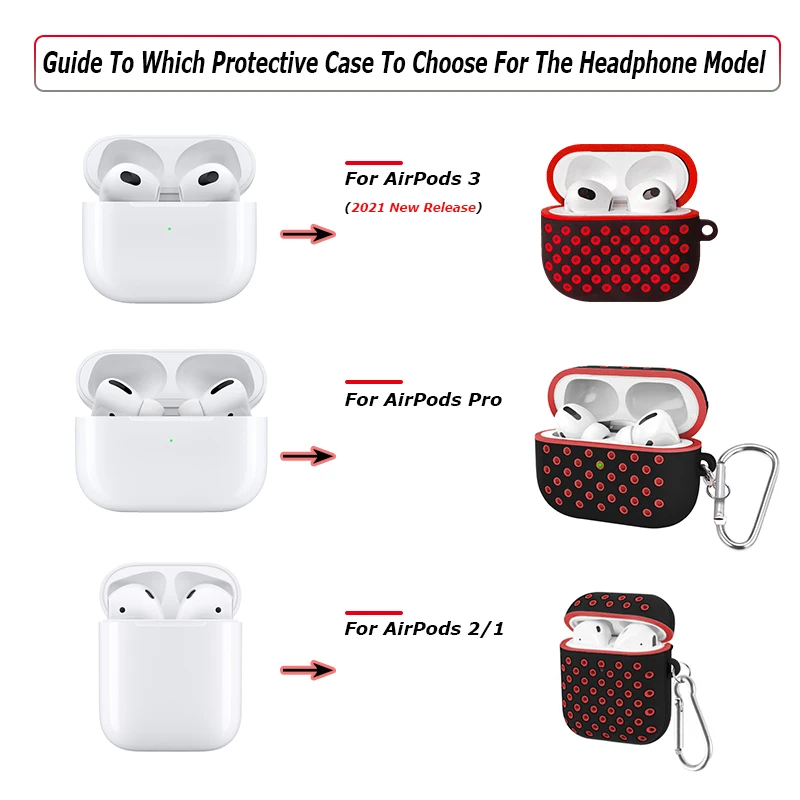 Чехол для Apple Airpods 3 Pro 2 1 силиконовый защитный чехол наушников противоударный