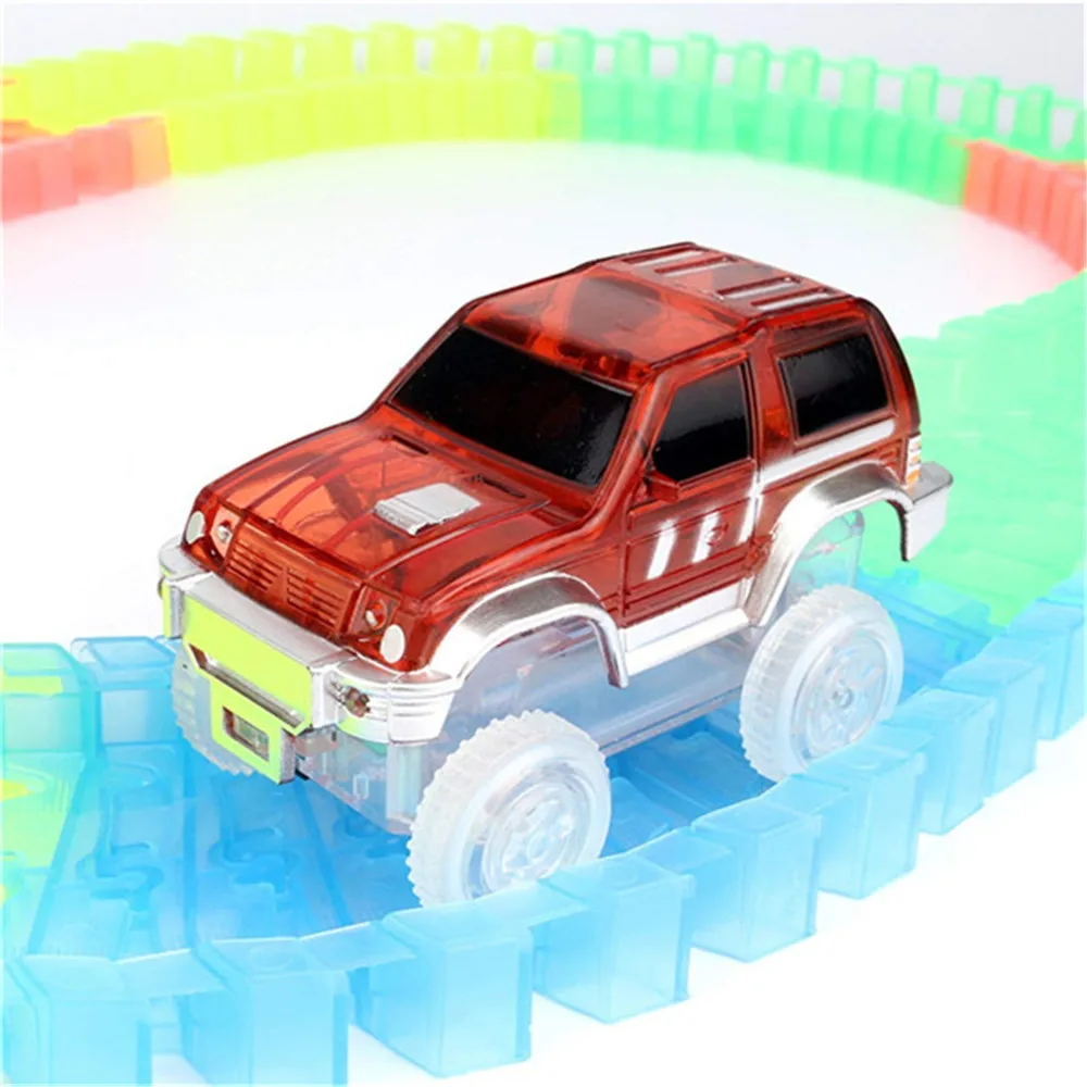 Высокое качество Детские игрушки трек автомобиль с светодиодный светильник для