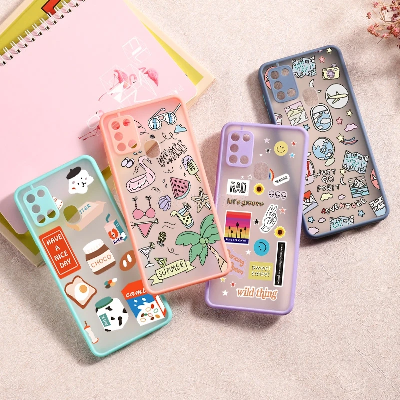 

S20 FE S21 Ultra Plus Matte PC Case for Samsung Galaxy A32 Case Hard Cover For Samsung A72 A52 A12 A21S Coques SamsungA52 A 52