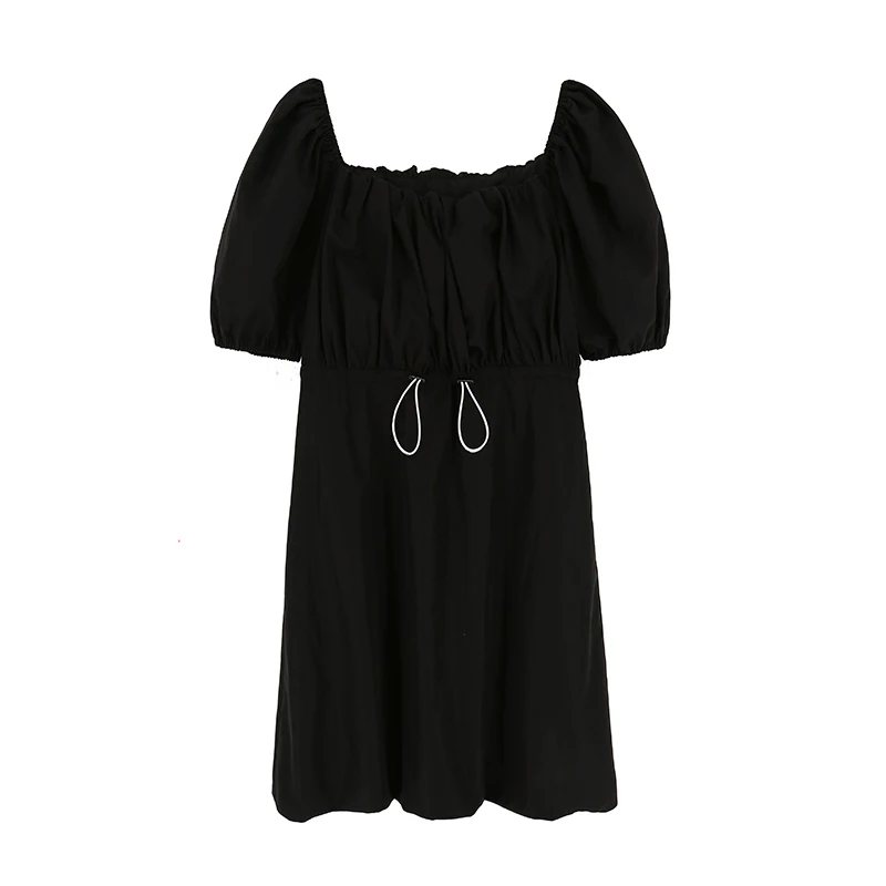 

2020 Summer New Women chiffon Loose show thin Playsuits Fashion high quality Low Dress High Waist Causal Solid Rompers