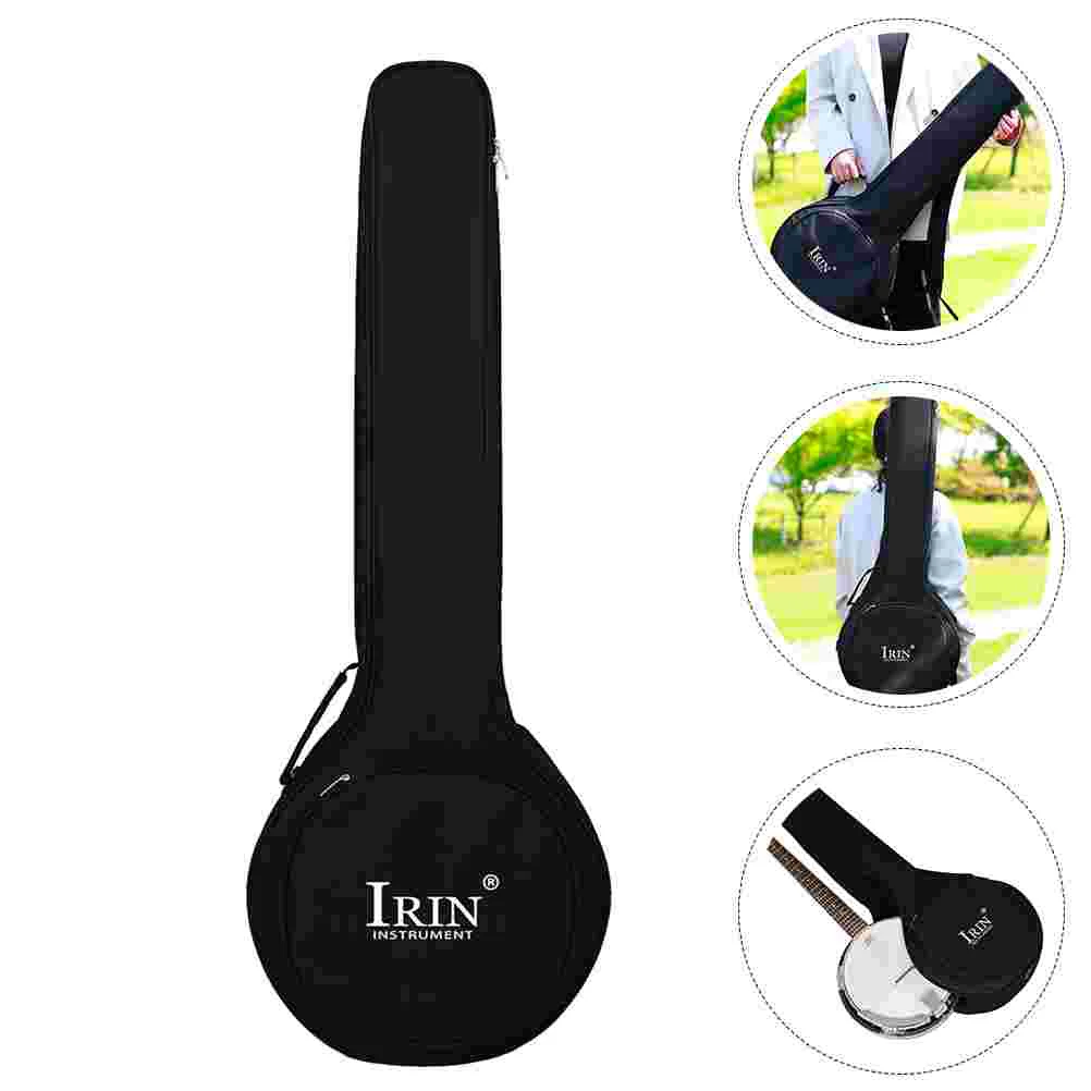 

1Pc Practical 5-String Banjo Pouch Musical Instrument Fashion Bag Case (Black)