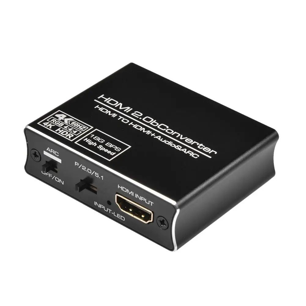 

4K HDMI-совместимый аудио экстрактор стереоэкстрактор преобразователь оптической дуги TOSLINK SPDIF + 3,5 мм аудио сплиттер адаптер