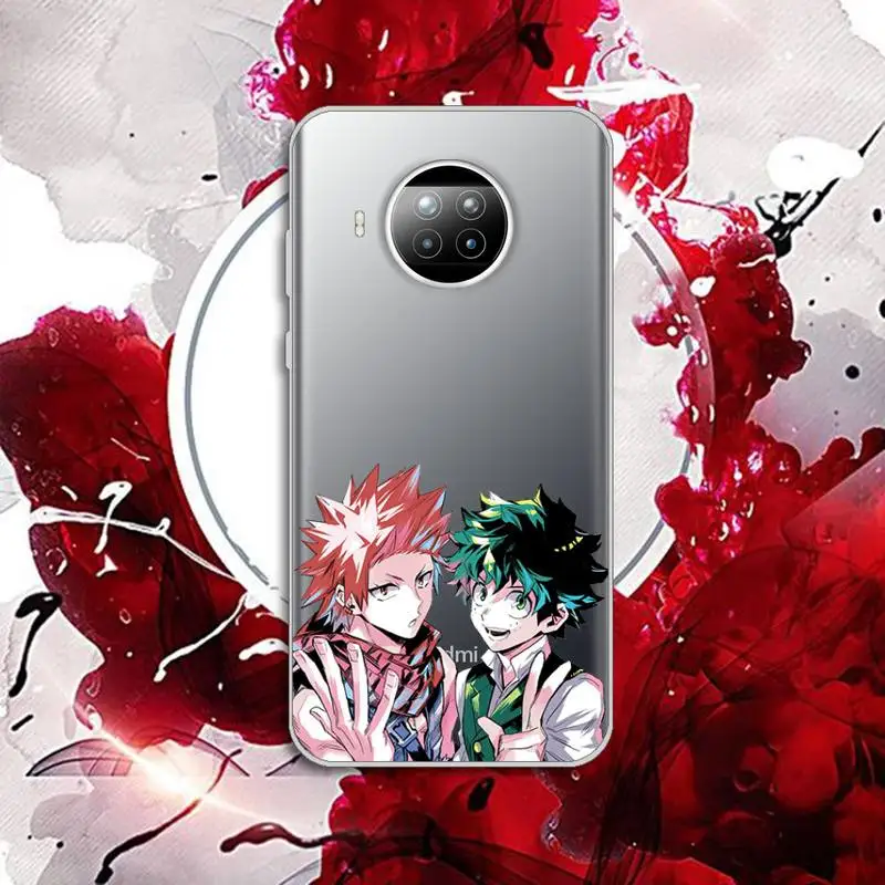 

My Hero Academia deku Phone Case Transparent for Xiaomi mi Redmi note 10 t 8 9 pro lite 11 Samsung S 8 9 10 20 plus ultra