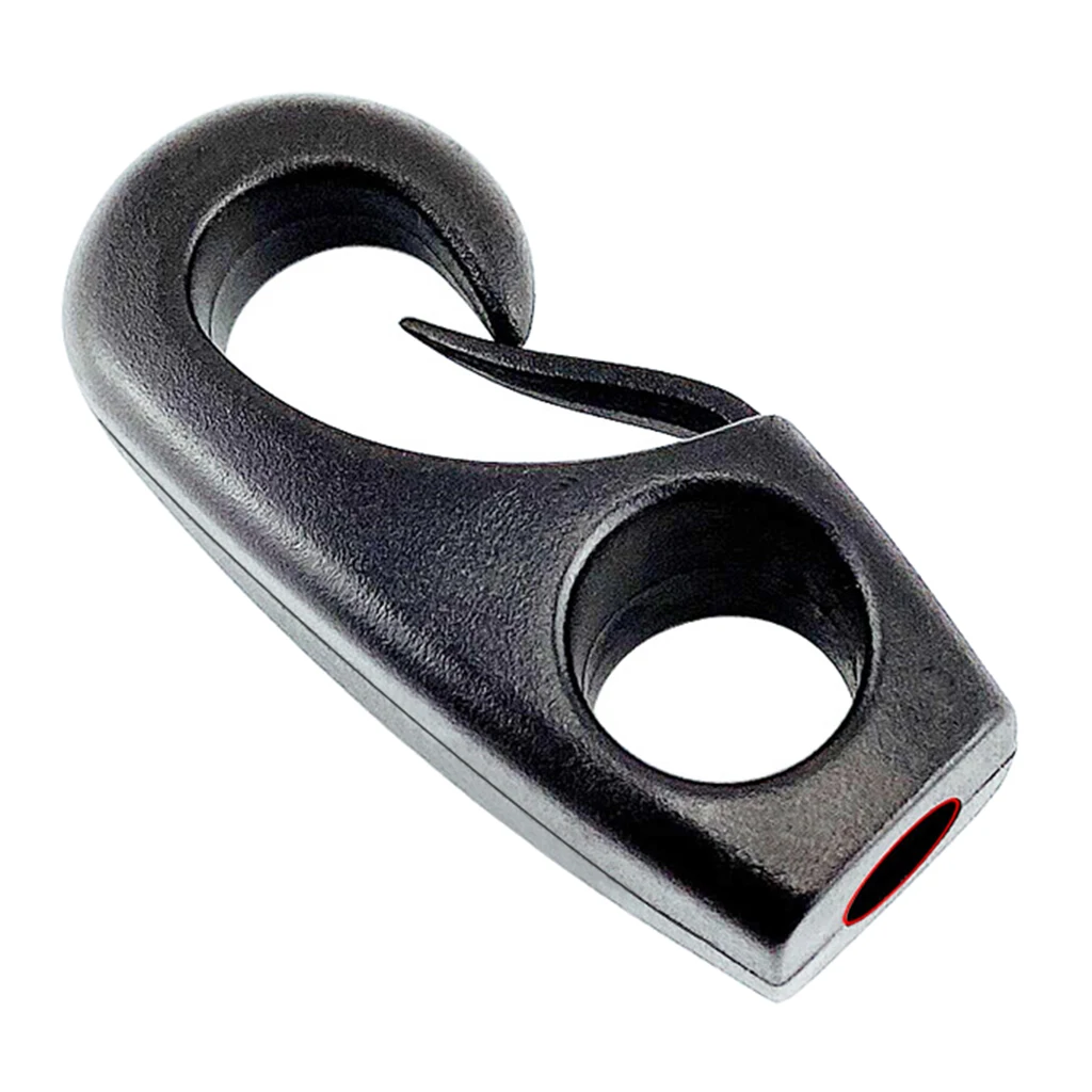 

10 шт. 55 мм черный каяк ударный шнур крючок нейлоновый банджи крючок для ударных шнуров