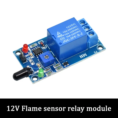 ИК инфракрасный 1 канал 5 в 12 В модуль датчика обнаружения пламени модуль датчика пожарной сигнализации релейный модуль для Arduino