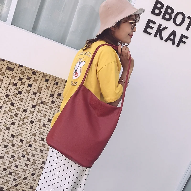 Черная сумка через плечо женские кожаные сумки Большая вместительная женская