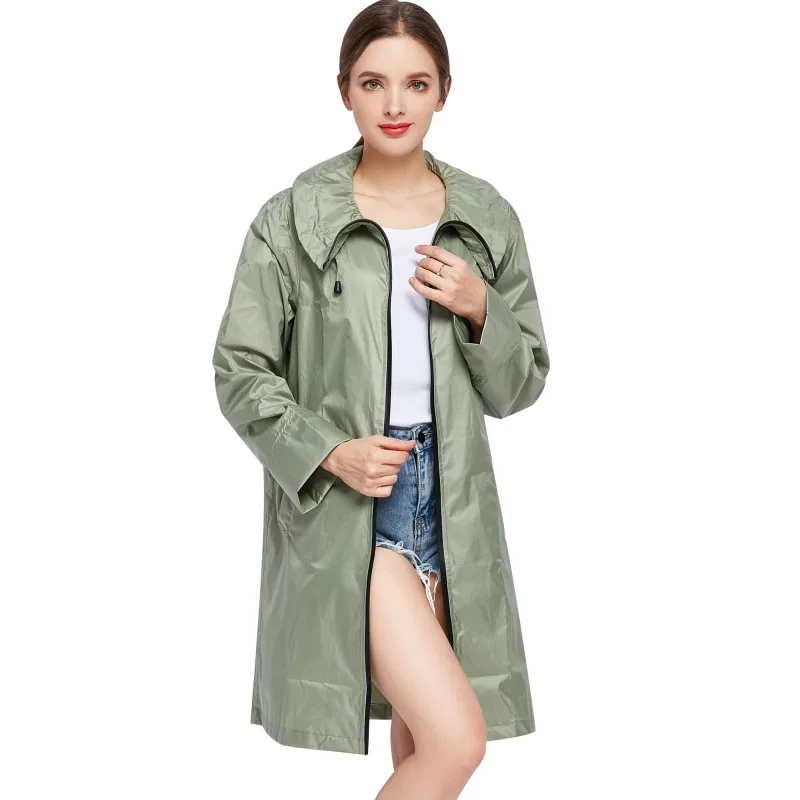 

Hiking Travel Adult Raincoat Transparent Stylish Ladies Impermeable Rain Coat Suit Gabardina Mujer Rain Coats With Hooded L