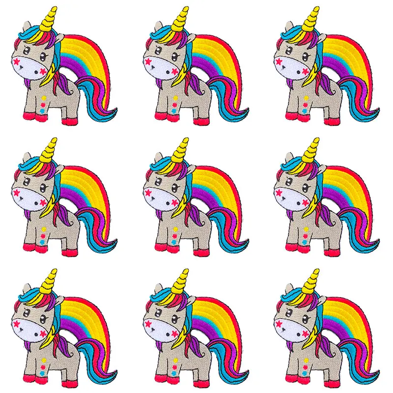 

Pulaqi 10PCS Unicorn Cartoon Patch Animal Cute Wholesale Patches Iron On Patches For Clothing Wholesale Dropship Custom Patch