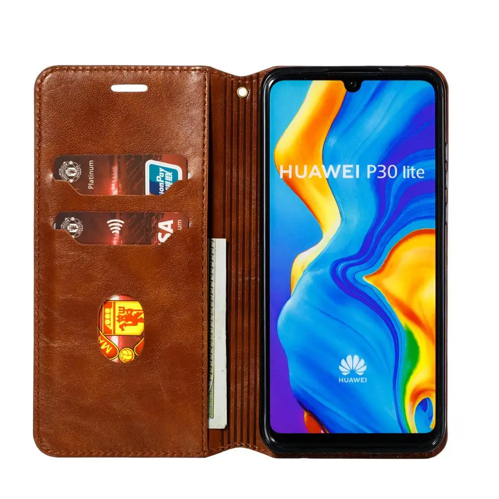 Для huawei P20 P30 Lite P20 P30 Pro ретро кожаный чехол слот для карт чехол на магните для телефона держатель телефона сумка