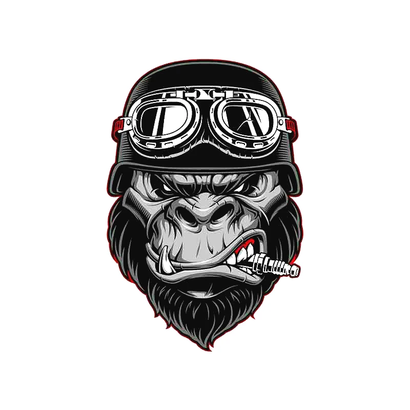 Креативная мультяшная Автомобильная наклейка Gorilla виниловый бампер