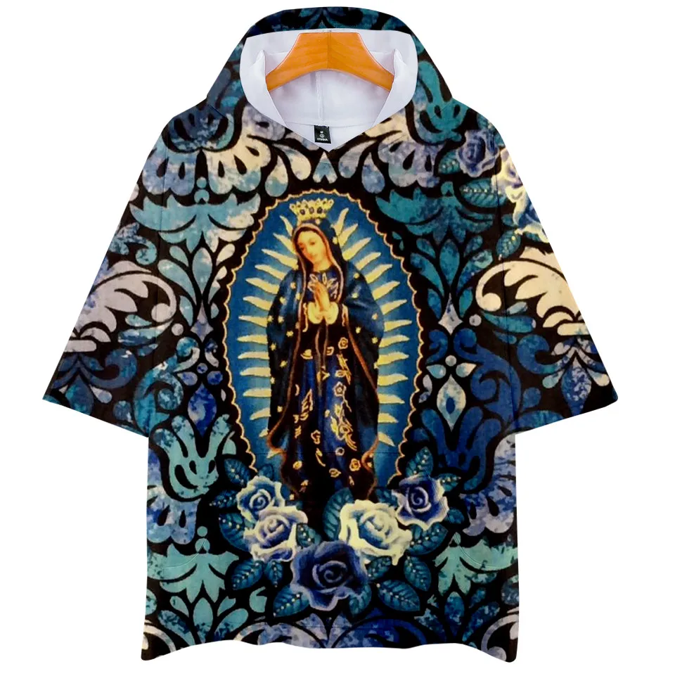 

Мексиканская футболка с надписью «Наша леди Гуадалупе Дева Мария Мексиканская», топы, 4xl, футболка в стиле Харадзюку, толстовки, футболки, ул...