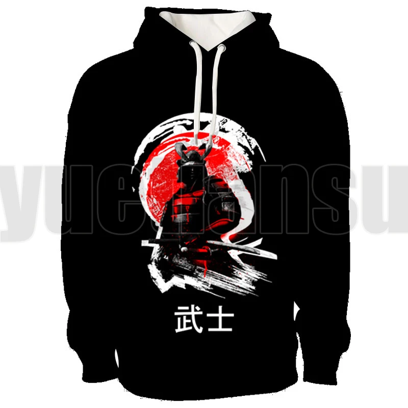 

3D Print Japan Samurai Hoodie Kanji Sweatshirt Long Sleeve Unisex Tracksuit Harajuku Streetwear Pullovers Japanese Ghost Clothes