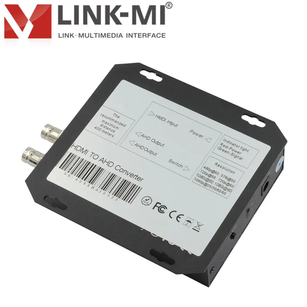 LINK-MI ретранслятор hdmi-ahd с 1 циклическим выходом AHD до 1000 м, поддержка 1080p @ 30 Гц1080p @ 25 Гц CEC AHD видео конвертер (art.: 3a35ab2db45) - 3a35ab2db45