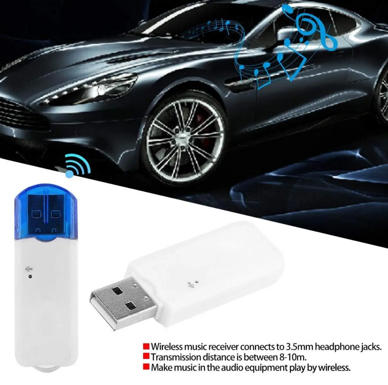 USB Bluetooth аудио беспроводной приемник адаптер для peugeot 3008 hyundai i30 skoda h7 volkswagen golf 4 ford
