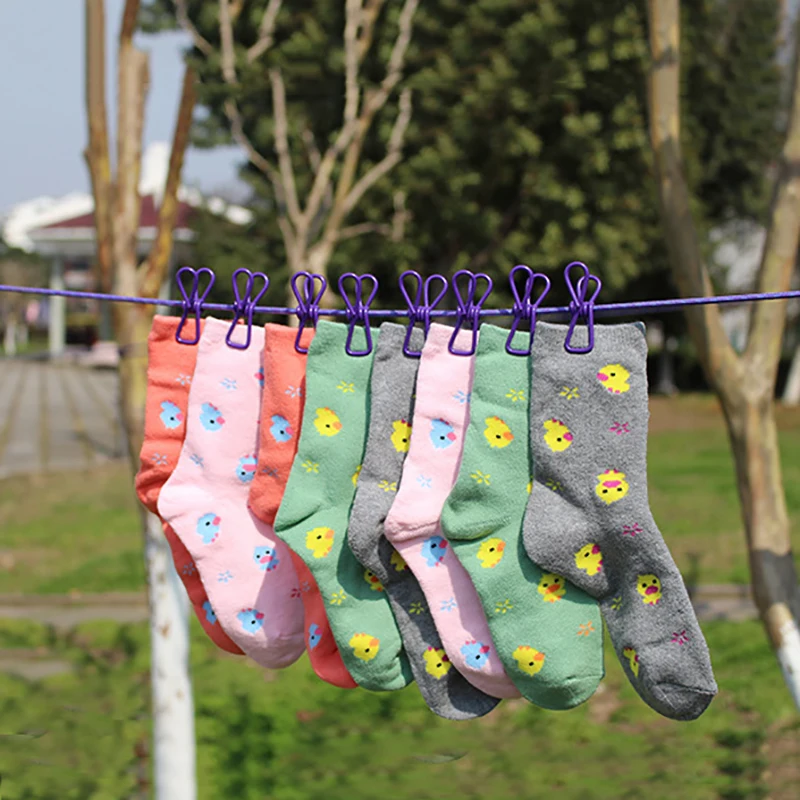 1.8M Outdoor Windproof Clothesline 10 Colors Portable Travel Stretchy Elastic with Clamp Clips Hooks Tools |