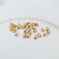 20pcs 4 5mm 5 5mm 14k gold color plated brass smooth twisted beads spacer beads jewelry findings accessories