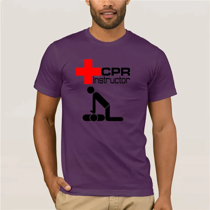 Новая модная трендовая мужская рубашка CPR Первая помощь AED инструктор тренер 100%