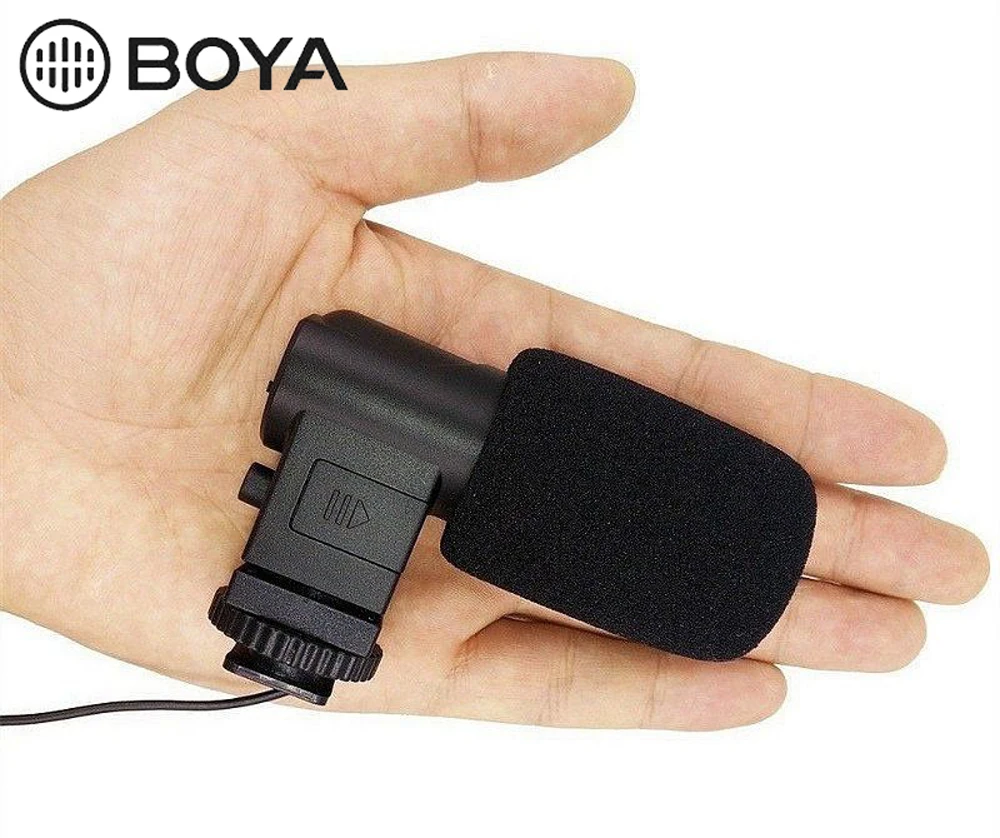 BOYA BY-V01 3 5 мм разъем мини стерео микрофон X/Y камера конденсаторный для цифровой DSLR