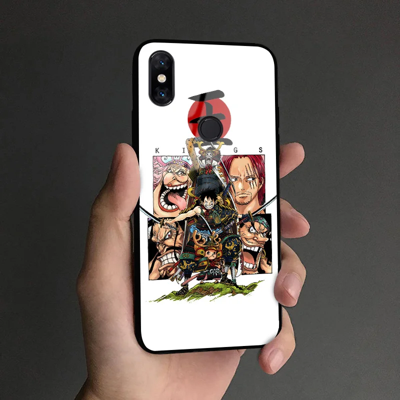 AE 3756 One piece Аниме Луффи Зоро соломенная шляпа мягкий силиконовый стеклянный чехол для телефона для Xiaomi mi 6 8 9 SE mi x 2 2s 3 redmi note 5 6 7 8 pro - Цвет: AE 3756