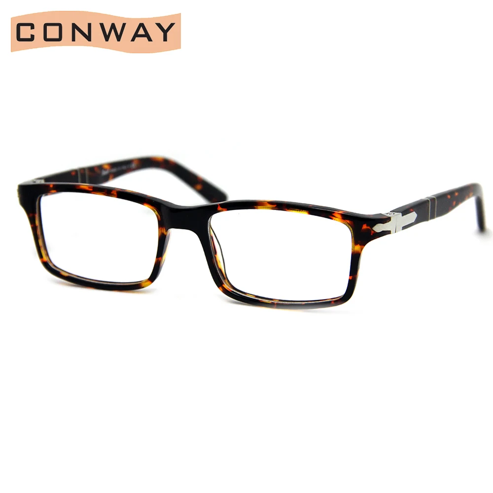 

CONWAY Personal Glasses Frame Clear Lens Rectangular Optical Glasses Acetate Frame Non Prescription Eyeglasses Brand Design