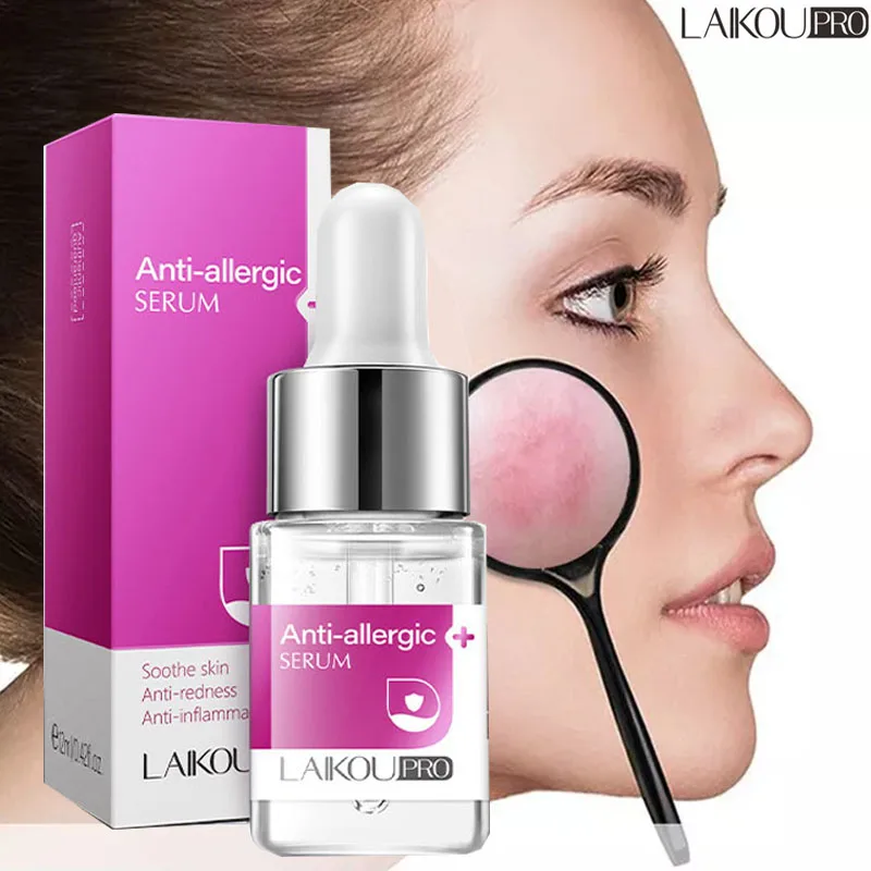 

LAIKOU Anti Allergic Face Serum Anti Inflammation Improve Redness Soothe Repair Shrink Pores Moisturizer Nourish Sensitive Skin