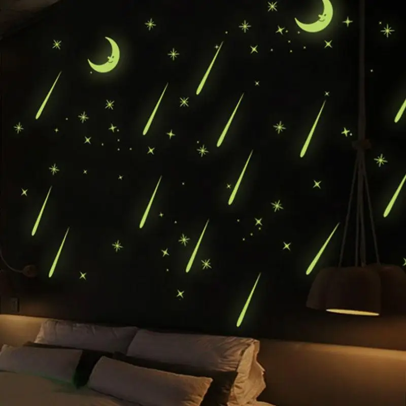 Светящийся светильник метеоритный дождь наклейки на стену домашний декор для