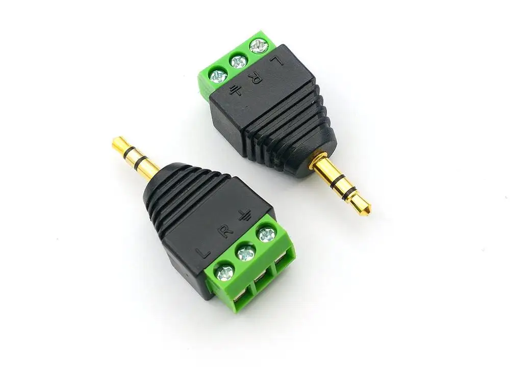 2 шт. 3 5 мм 1/8 &quotстерео штекер в AV винт видео балун терминал разъем|video balun|balun videovideo