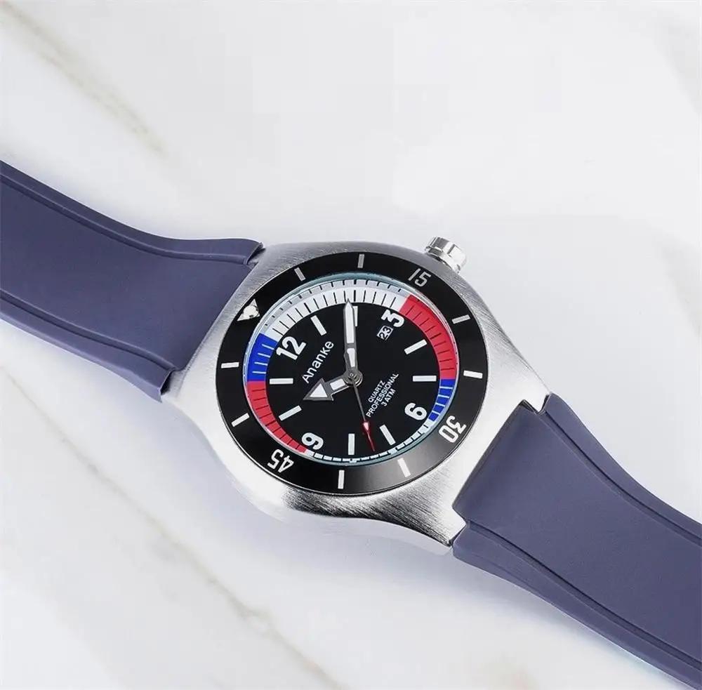 Модные Роскошные Кварцевые часы с большим циферблатом мужские военные