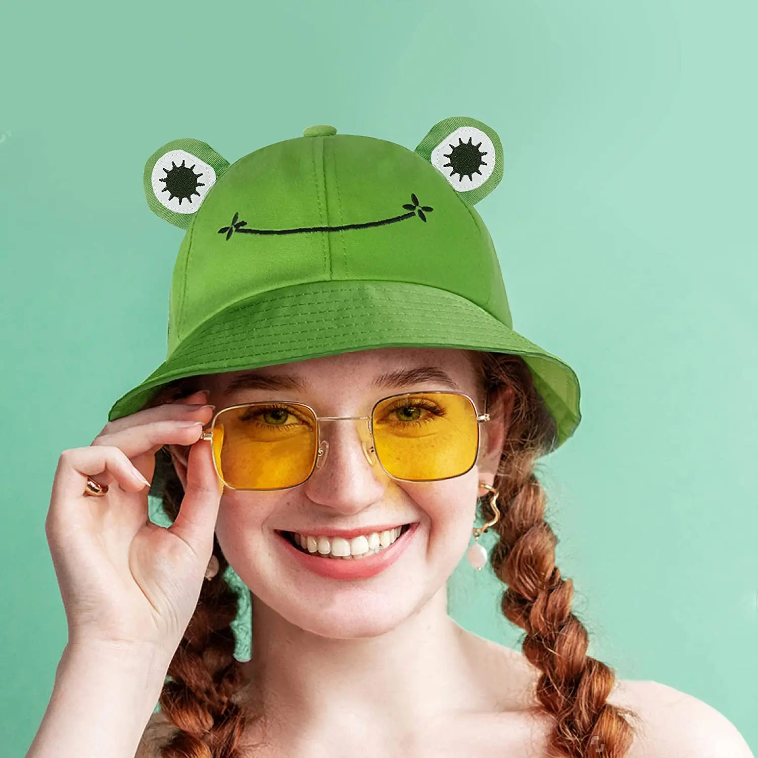

Cute Cartoon Frog Bucket Hats For Women Girls Fishing Cap Froggy Hat Homme Femme Bob Chapeau Outdoor Sun Fisherman Hat