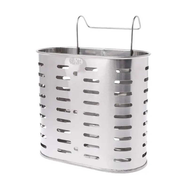 

Stainless Steel Cutlery Holder Drainer Storage Spoon Fork Chopsticks Organizer Rack Hook Kitchen Tools L5YE