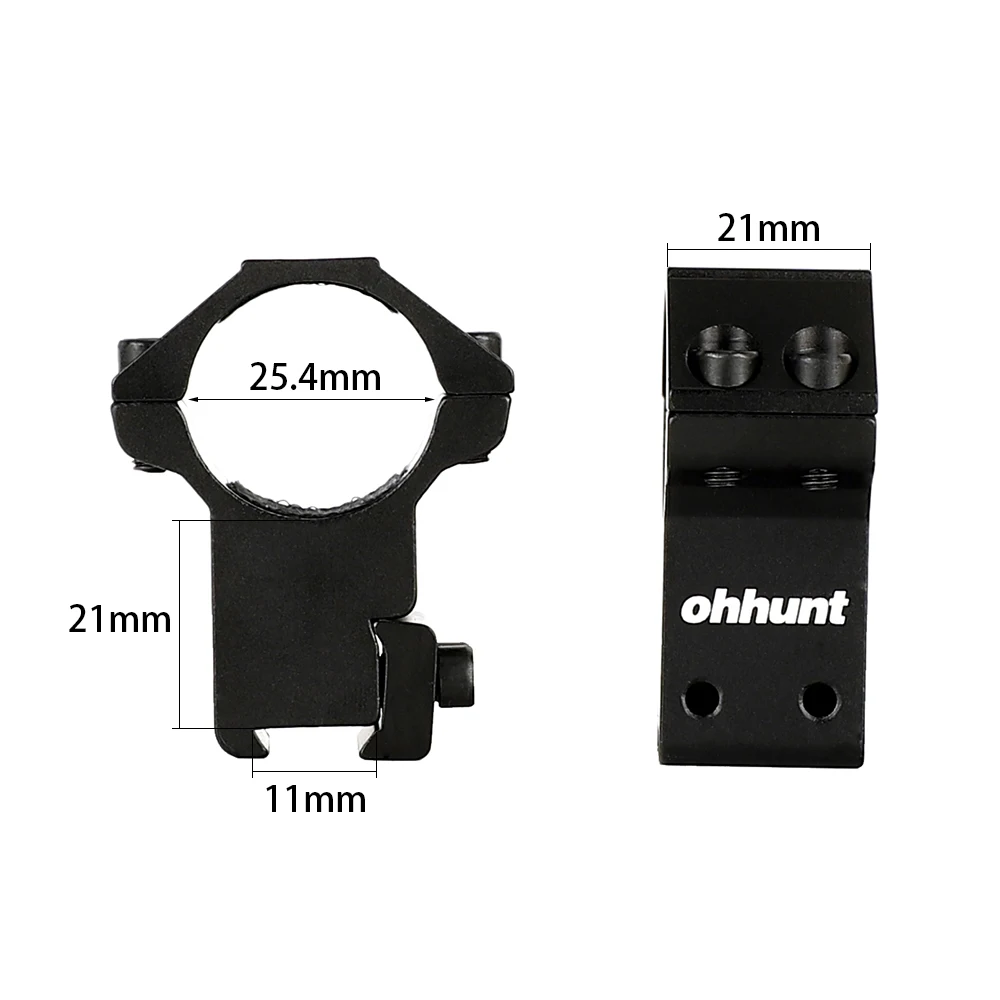 Ohhunt 25 4 мм 1 "2 шт. высокопрофильные кольца для пневматического ружья со