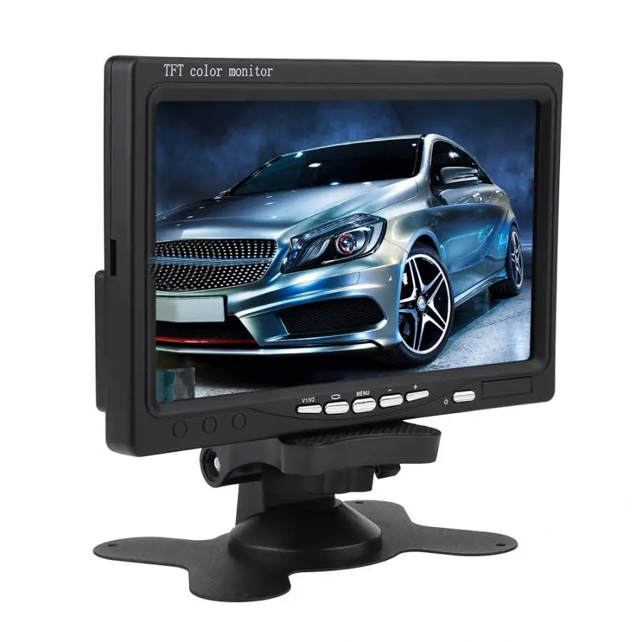 7 дюймов DC 12 V 24 800x480xRGB TFT ЖК монитор заднего вида Авто переключатель резервного