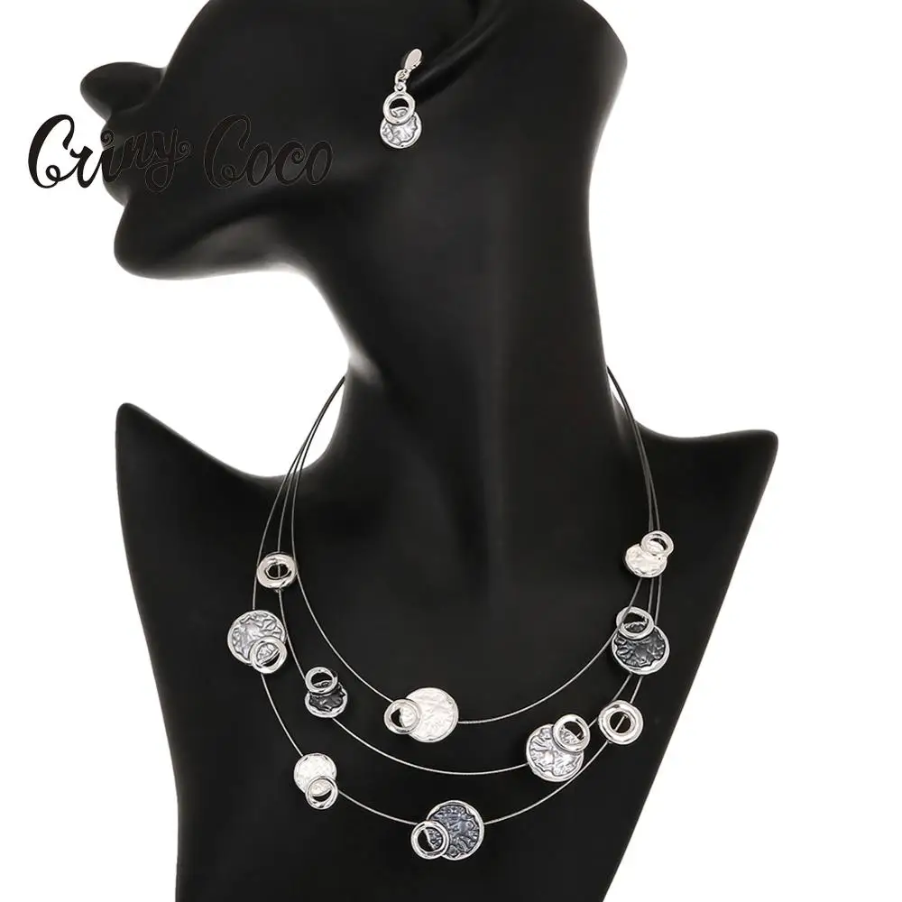 Многослойное ожерелье Cring Coco 2020 для женщин богемный стальной трос эмаль