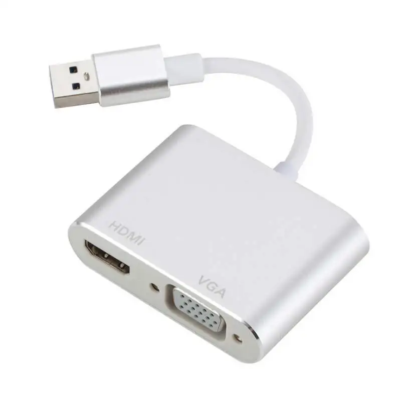 USB3.0 к HDMI VGA адаптер HD 1080P мульти дисплей 2 в 1 USB конвертер аудио видео кабель для