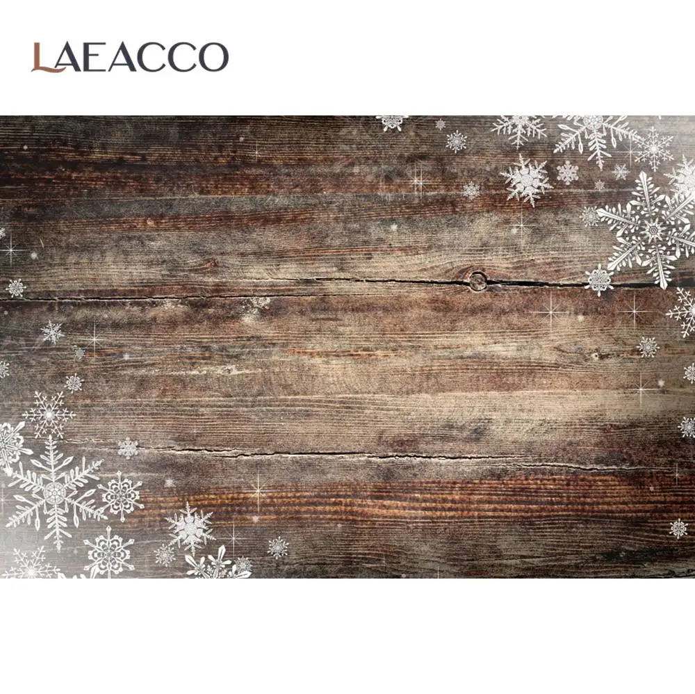 Laeacco Christmas Wood Board Planks Winter Snow Polka Dots Shiny Party Doll Baby Portrait Photo Background Backdrop | Электроника