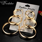 Женский винтажный Комплект сережек Dodder, серьги-кольца большого размера розового золота, ювелирные изделия, оптовая продажа, 2019