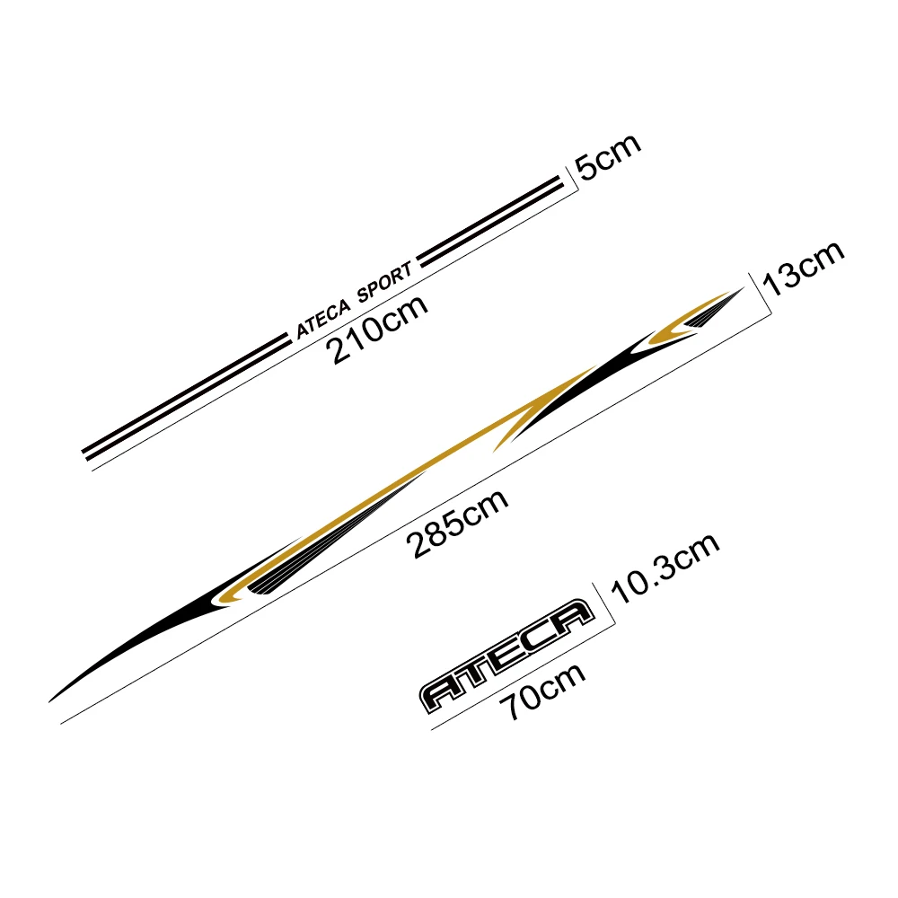 

Car Door Side Stickers for Seat Ateca Arona Vinyl Decor Car Side Stripes Skirt Decals Wraps Body Stickers Graphics Accessories