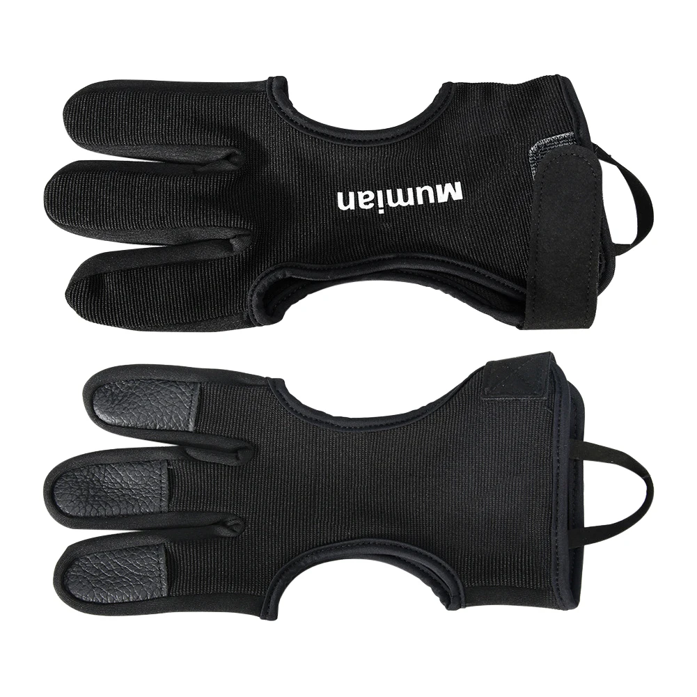 

1pc Three Finger Youth Archery Glove Accessories Gym Guard Shooting Hunting Adult Hand Protective Soft Wear Resistant Anti-slip