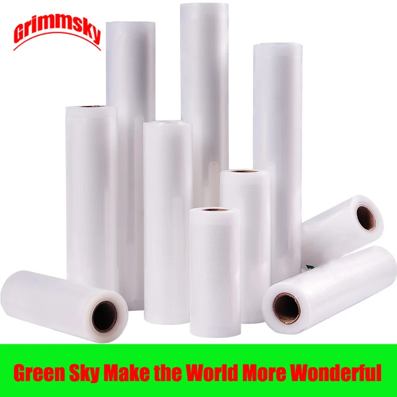 

1 roll 500cm 12*500/15*500/17*500/20*500/22*500/25*500/28*500/30*500/32*500cm vacuum sealer bags