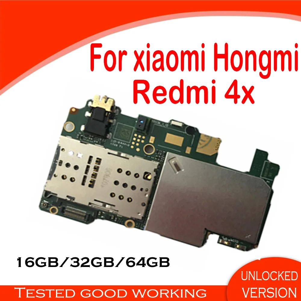 Разблокирована для Xiaomi Hongmi 4 Redmi 4X материнская плата с чипом логической платы Android