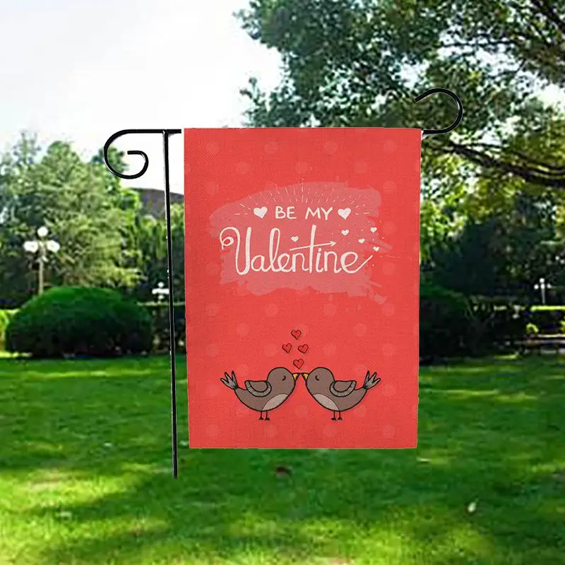 День Святого Валентина Добро Пожаловать Сад Флаг для дома и сада декоративные