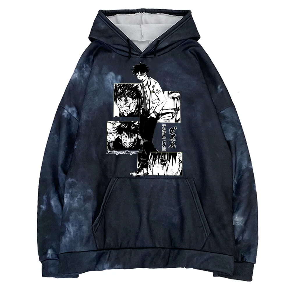 

Hoodie Sweatshirt Hot Anime Jujutsu Kaisen Print Hoodies Funny Fushiguro Megumi Casual Loog Sleeve Autumn Winter Tiedye Harajuku